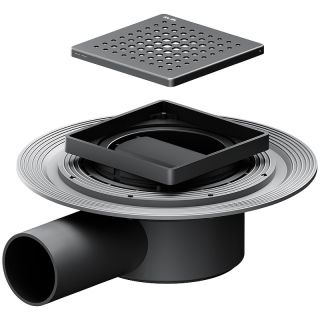 Душевой трап AM.PM MasterFlow 10 W01BD-P11-010-01BM с Черной матовой решеткой Cut Gradient